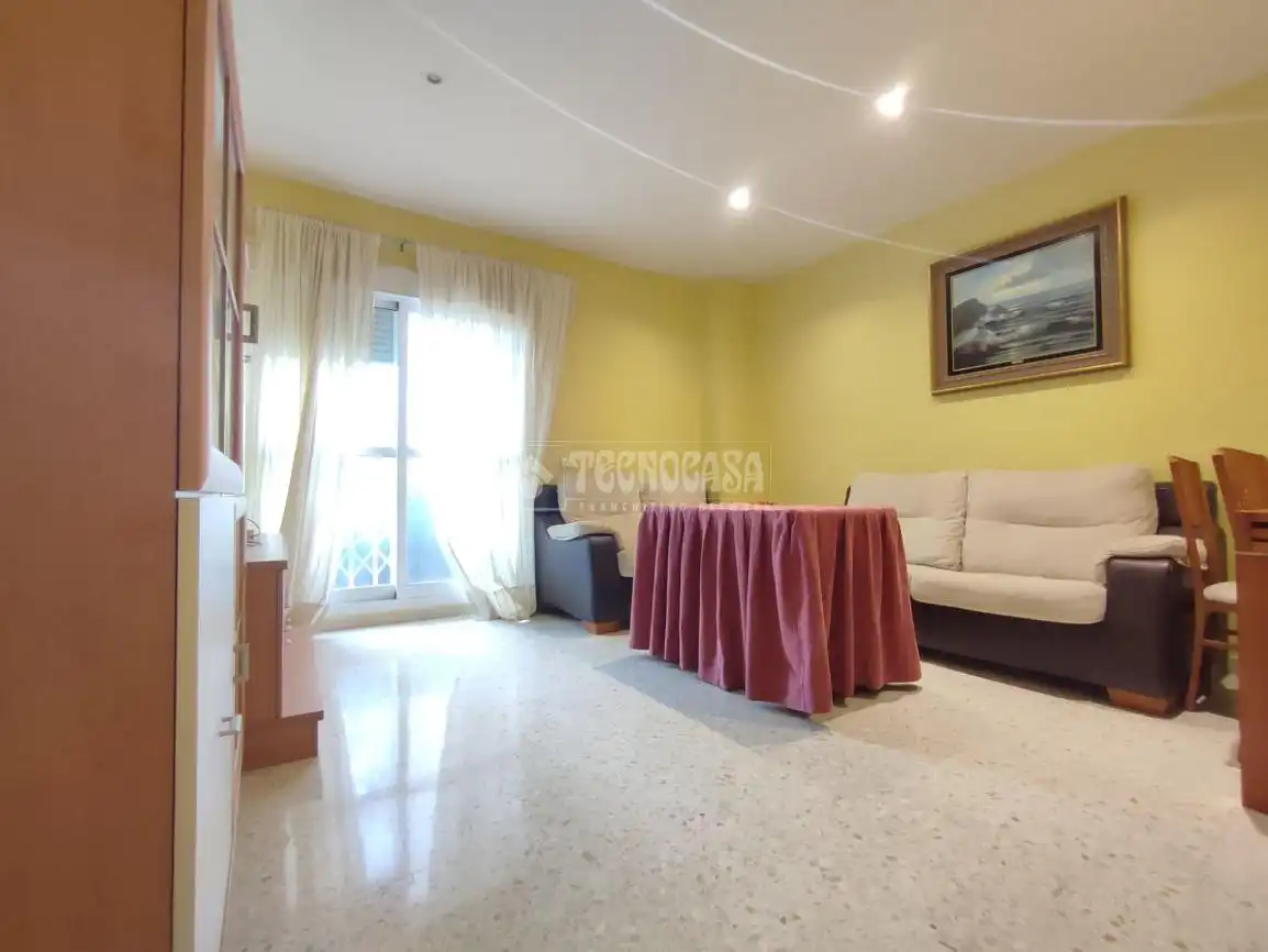 Living room of Flat for sale in Sevilla  with Air Conditioner, Terrace and Furnished