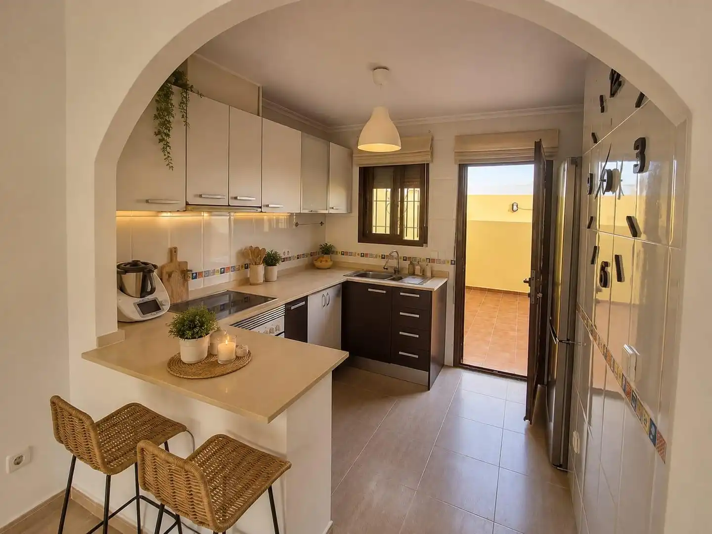 Cuina de Casa o xalet en venda en La Unión amb Aire condicionat, Jardí privat i Terrassa