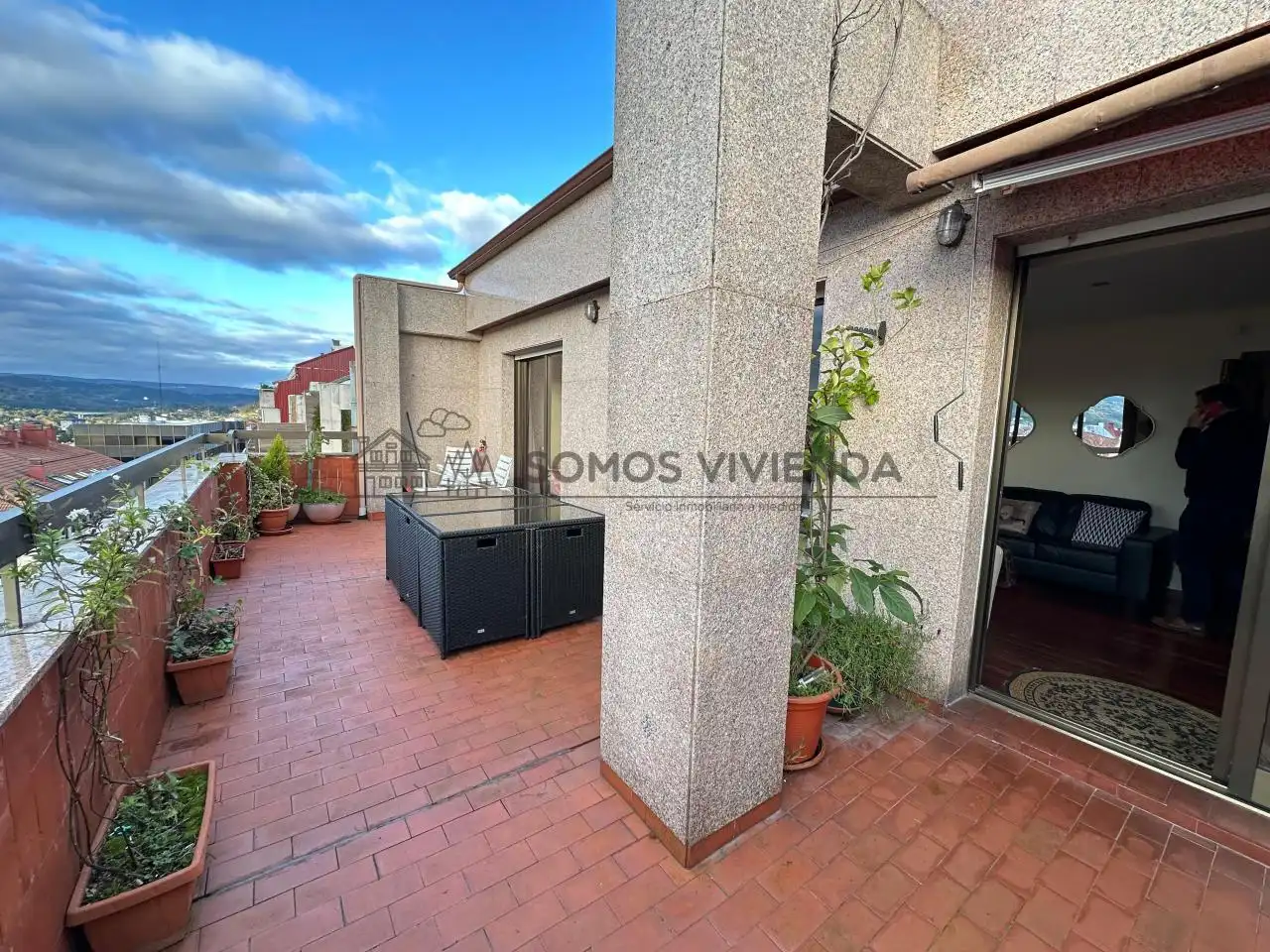 Terrasse von Dachboden zur Miete in Ourense Capital  mit Heizung, Terrasse und Möbliert