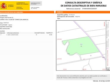 Terreno rústico en venta en Alba de Tormes