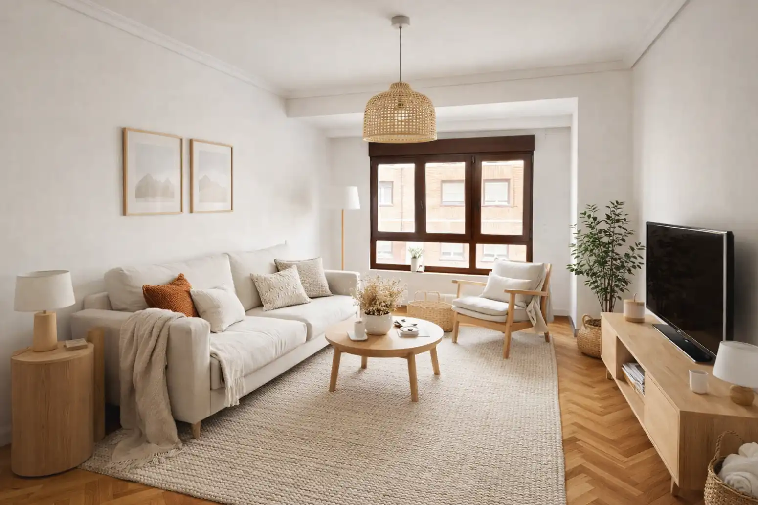 Living room of Flat for sale in Oviedo   with Heating, Parquet flooring and Terrace