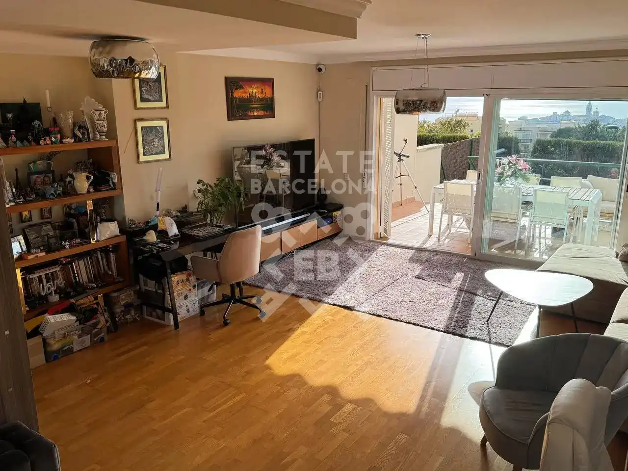 Wohnzimmer von Maisonette zum Verkauf in Sitges mit Klimaanlage, Heizung und Privatgarten