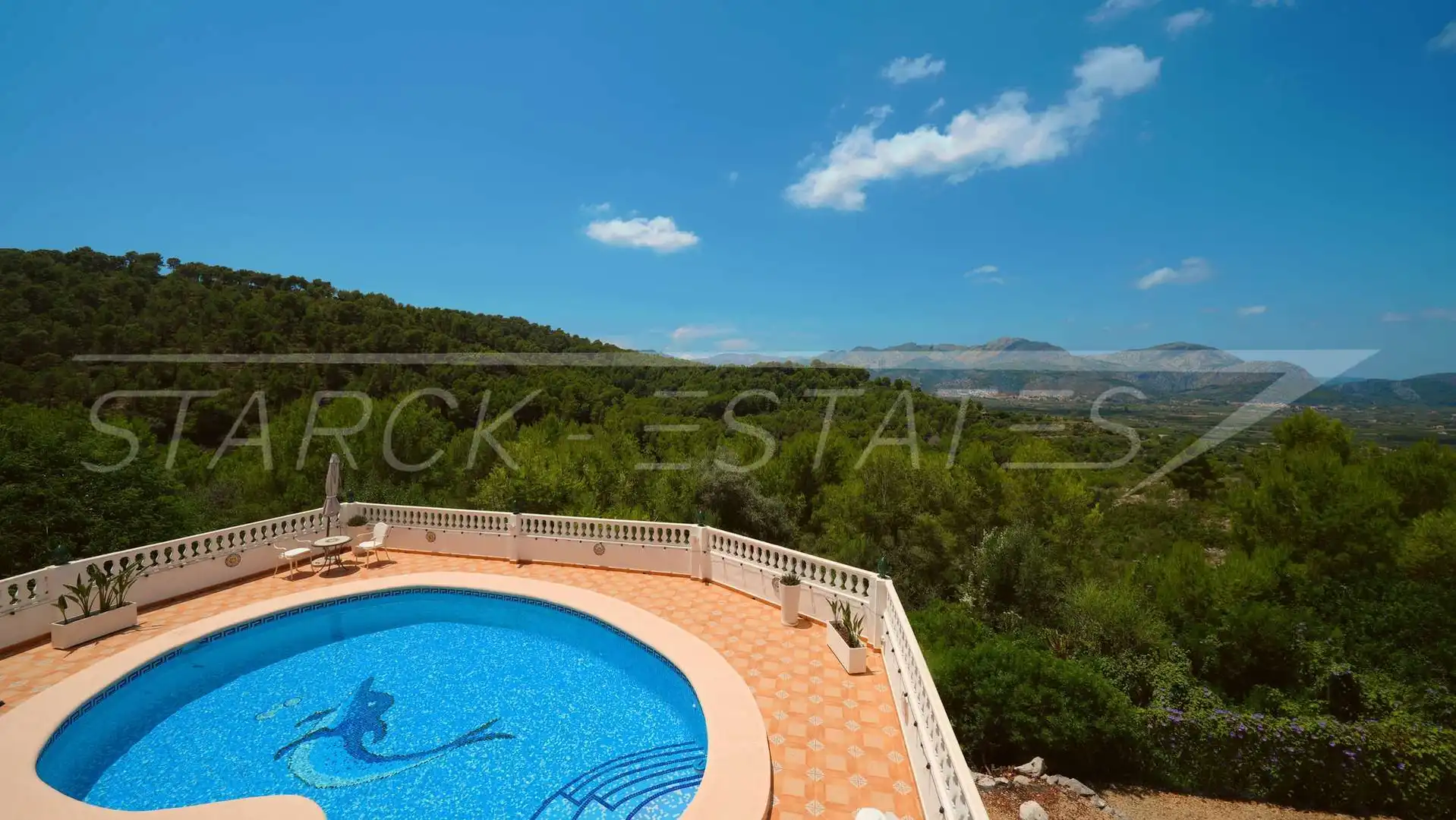 Vista exterior de Casa o xalet en venda en Benidoleig amb Aire condicionat, Jardí privat i Piscina