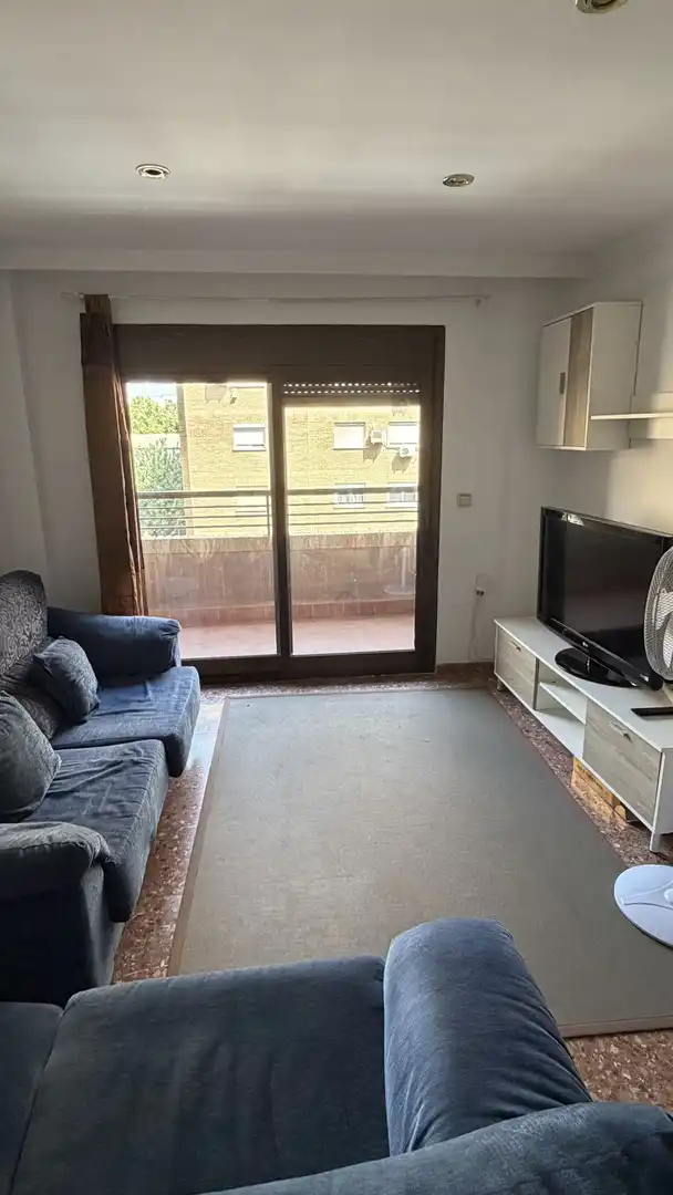 Wohnzimmer von Wohnung zur Miete in Valencia mit Terrasse, Möbliert und Waschmaschine