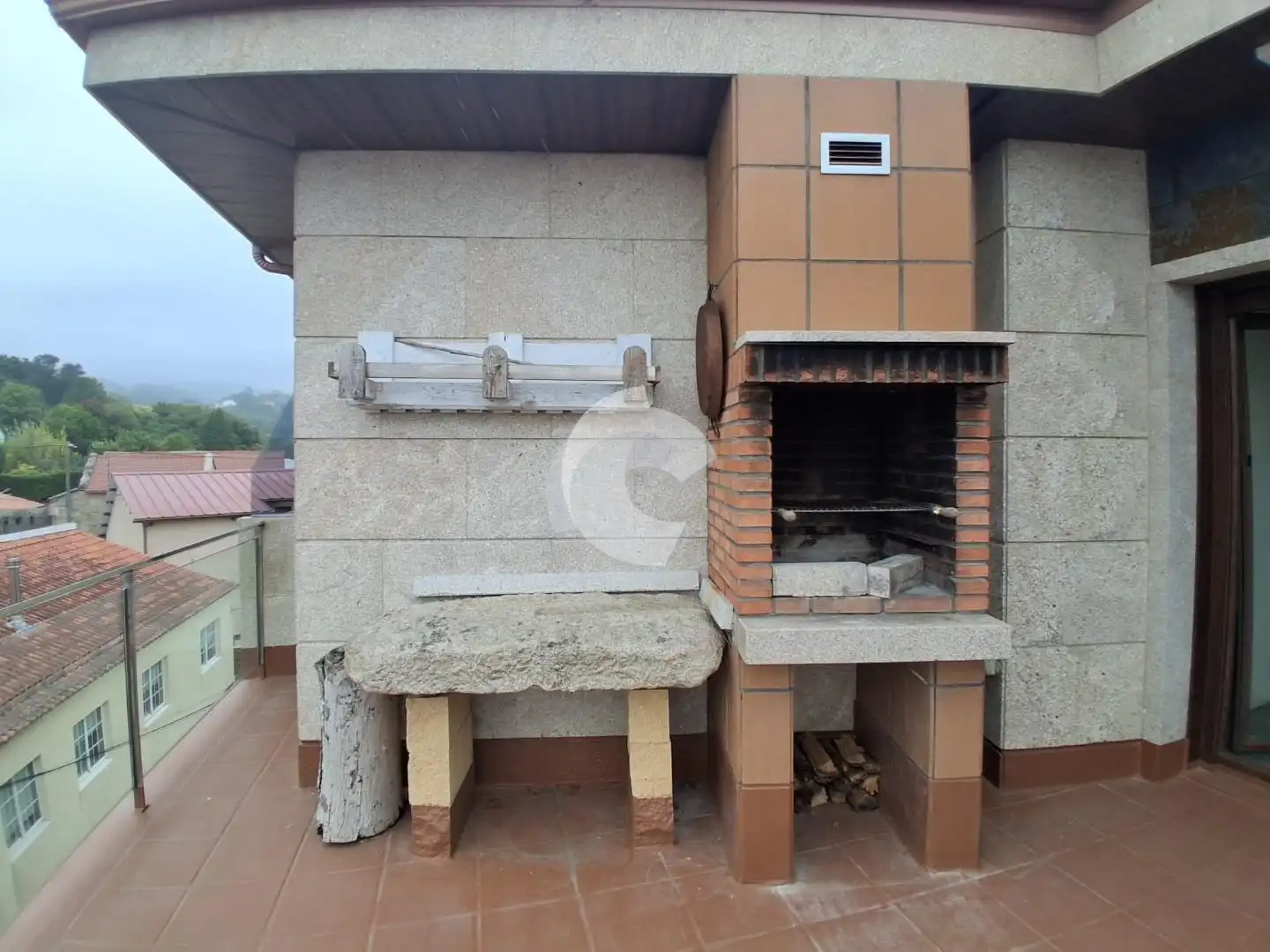 Terrace of Flat for sale in Marín  with Heating, Storage room and Swimming Pool