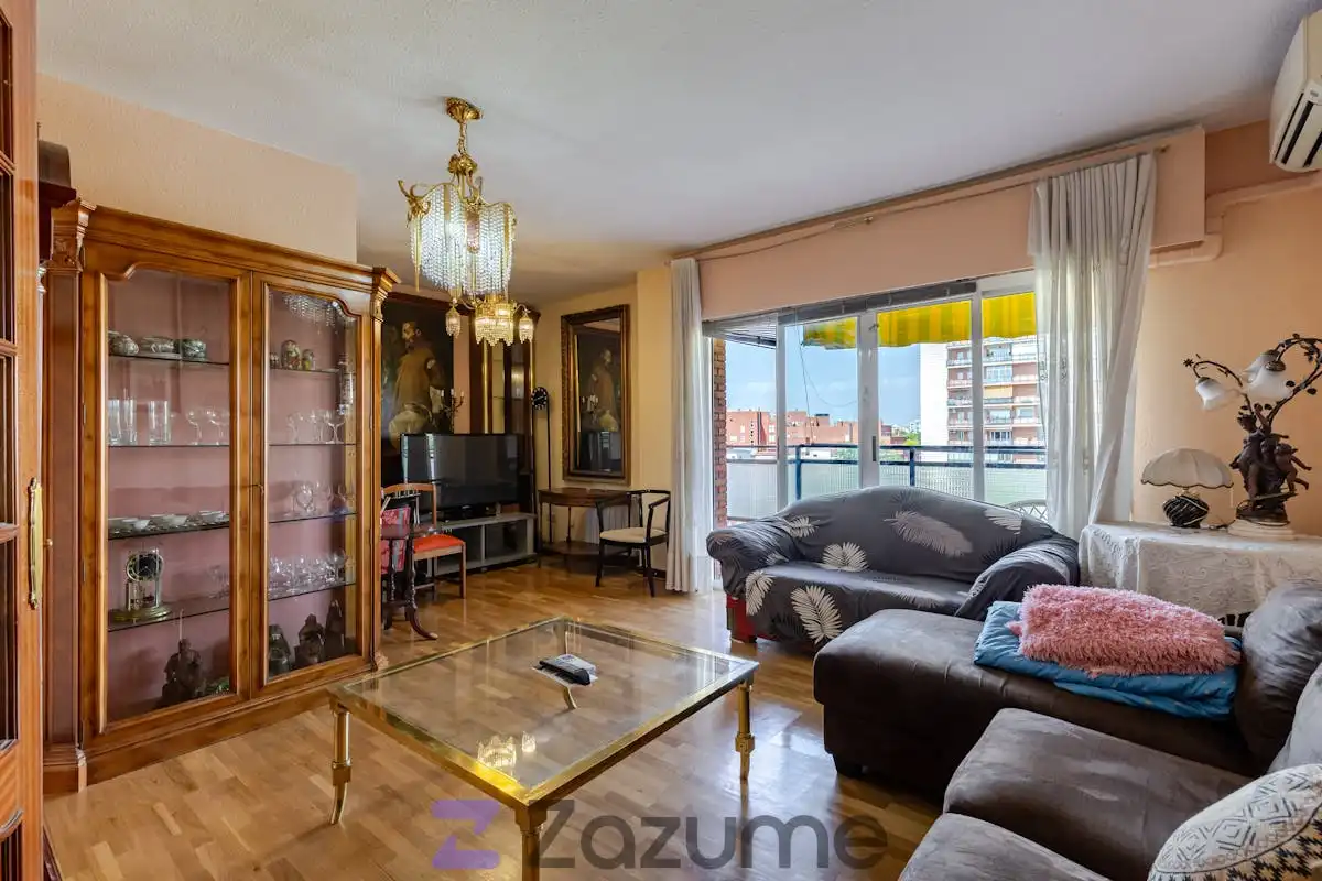 Wohnzimmer von Wohnung zur Miete in Madrid mit Klimaanlage, Heizung und Terrasse