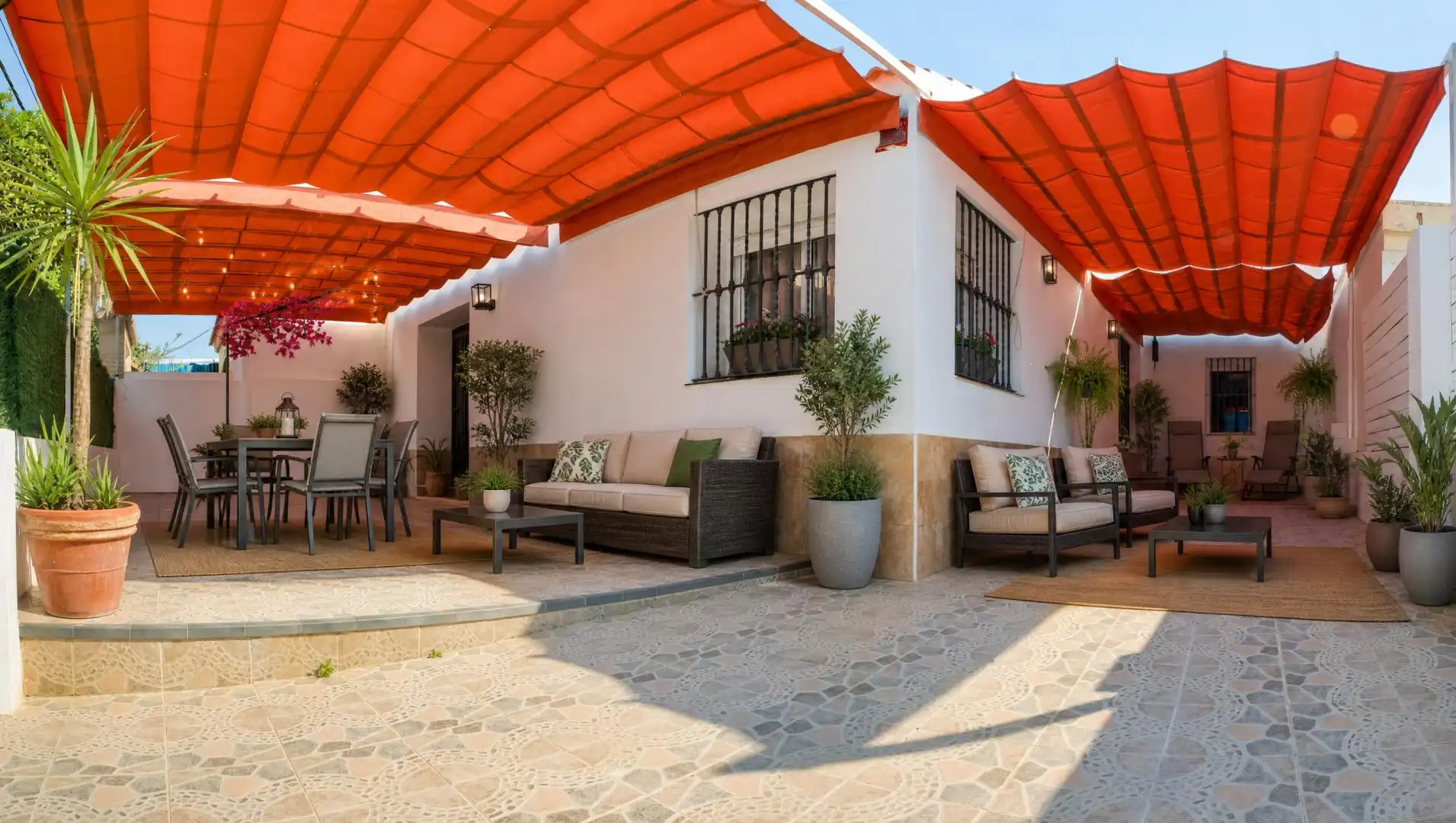 Terrace of Detached homes for sale in Dos Hermanas  with Private garden and Community pool