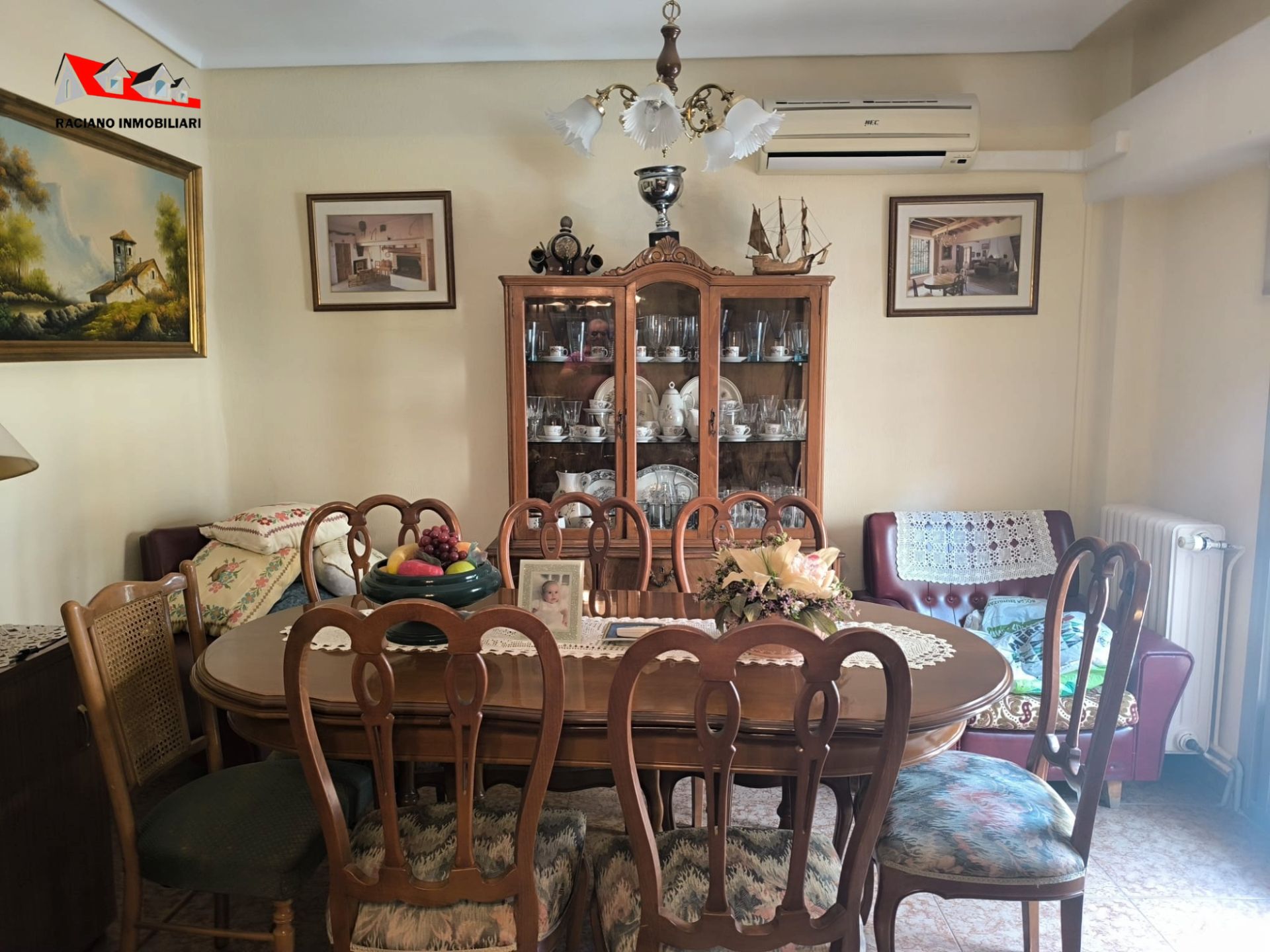Dining room of Flat for sale in  Albacete Capital  with Air Conditioner, Furnished and Balcony