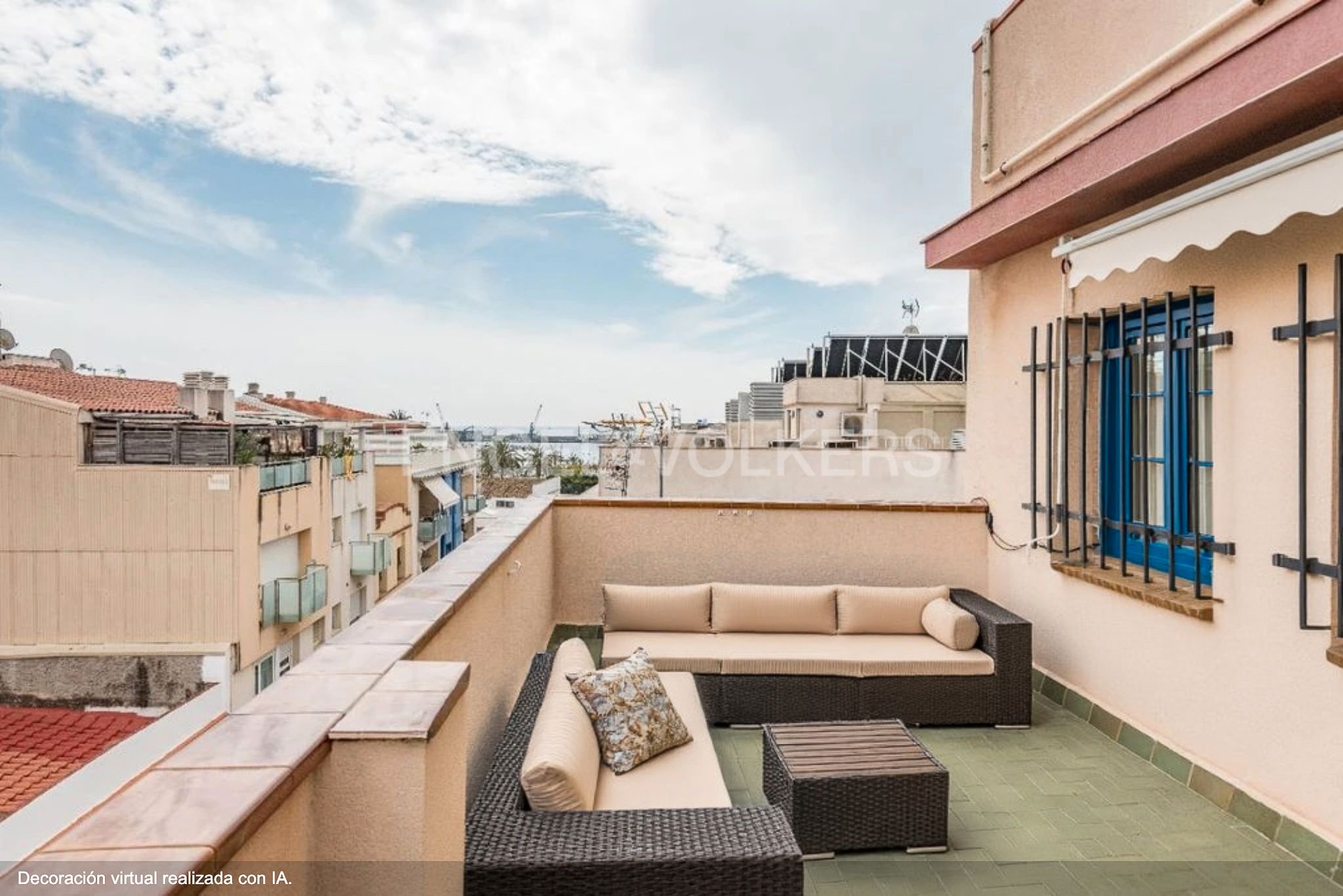 Terrace of Attic for sale in Vilanova i la Geltrú  with Heating, Parquet flooring and Terrace