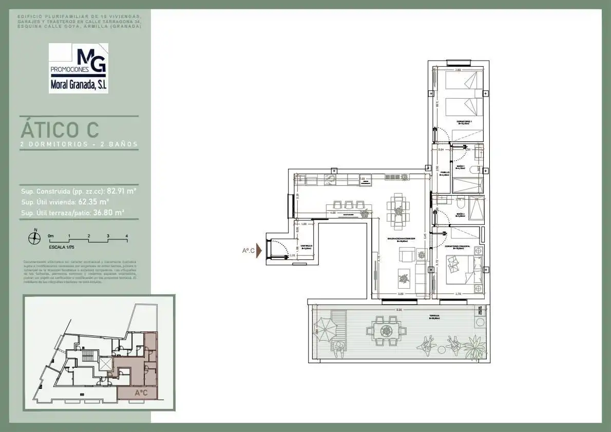 Attic for sale in Armilla  with Heating and Terrace