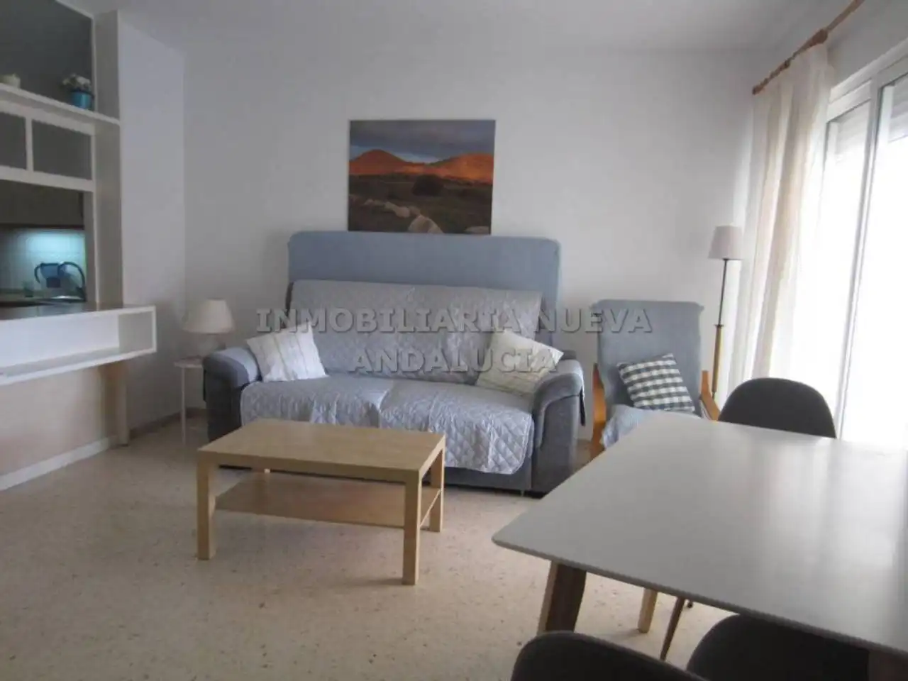 Wohnzimmer von Wohnung zur Miete in Almería mit Klimaanlage, Terrasse und Möbliert