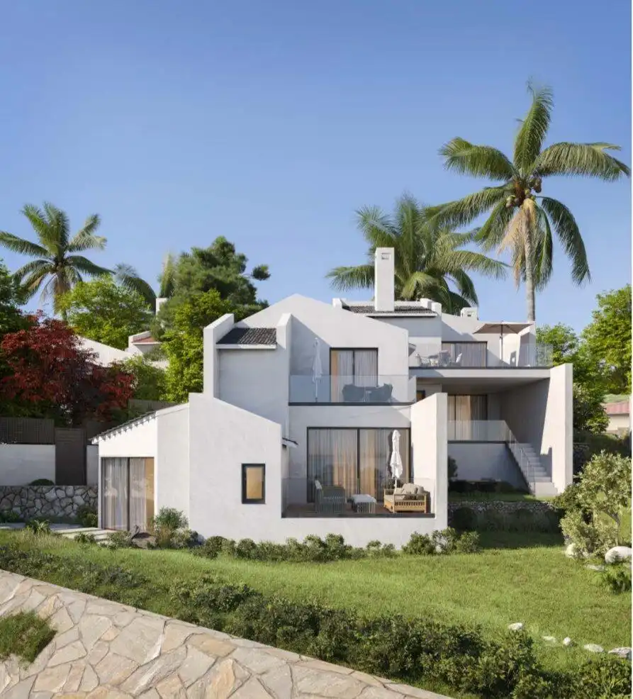 Exterior view of Detached homes for sale in Estepona  with Air Conditioner, Heating and Terrace