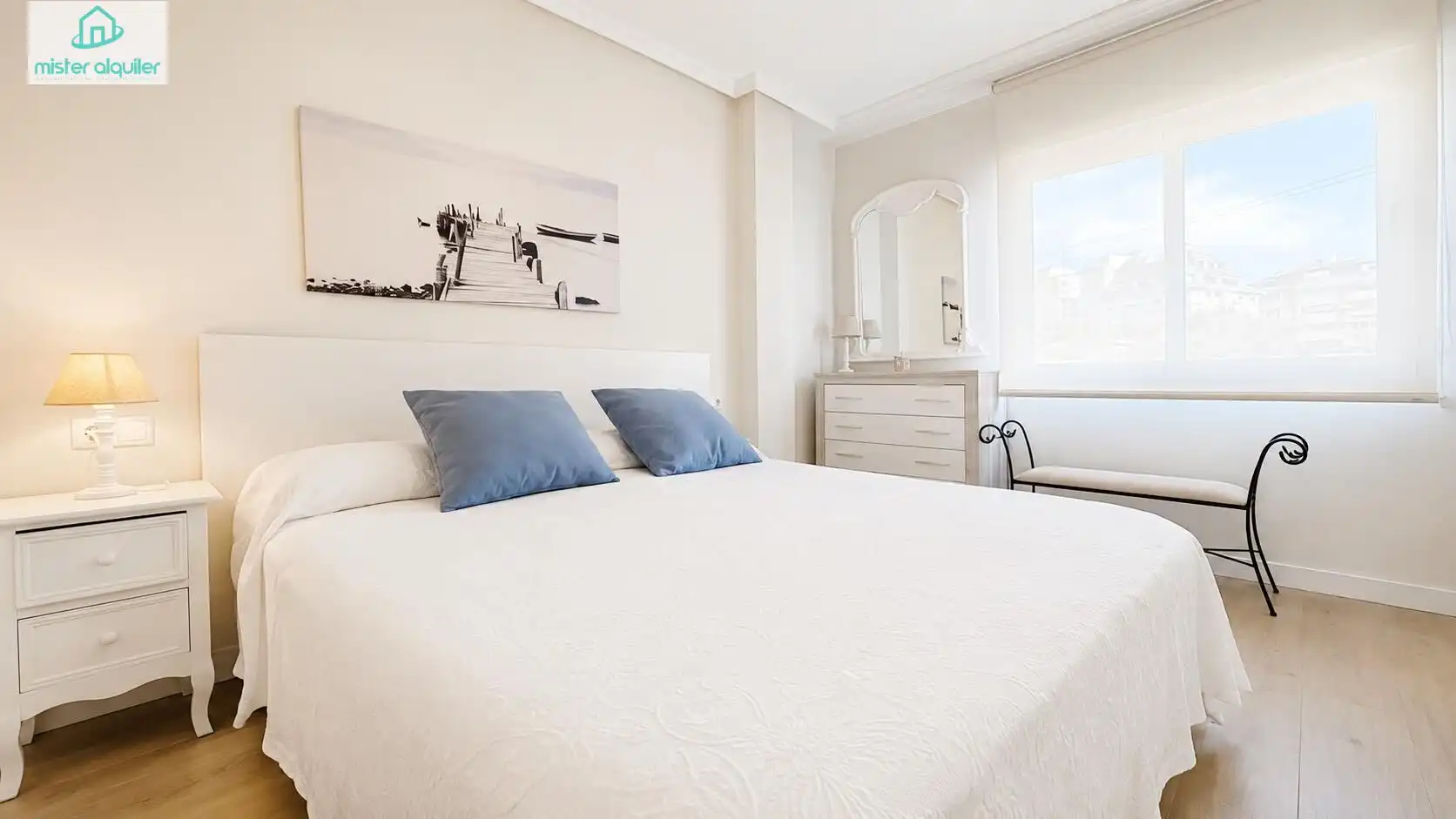 Schlafzimmer von Wohnungen zur Miete in El Campello mit Klimaanlage, Heizung und Terrasse