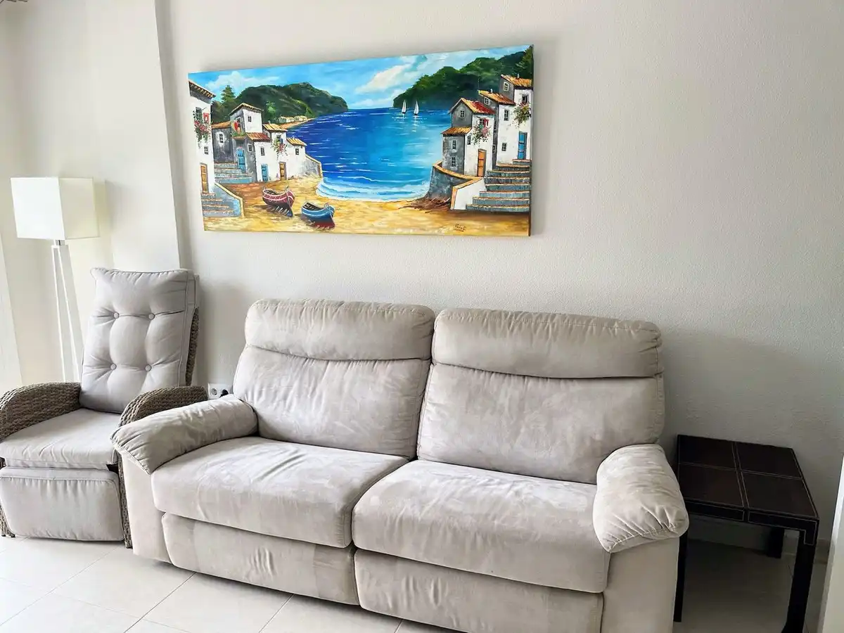Sala de estar de Apartamento en venta en Los Alcázares con Aire acondicionado, Terraza y Piscina comunitaria