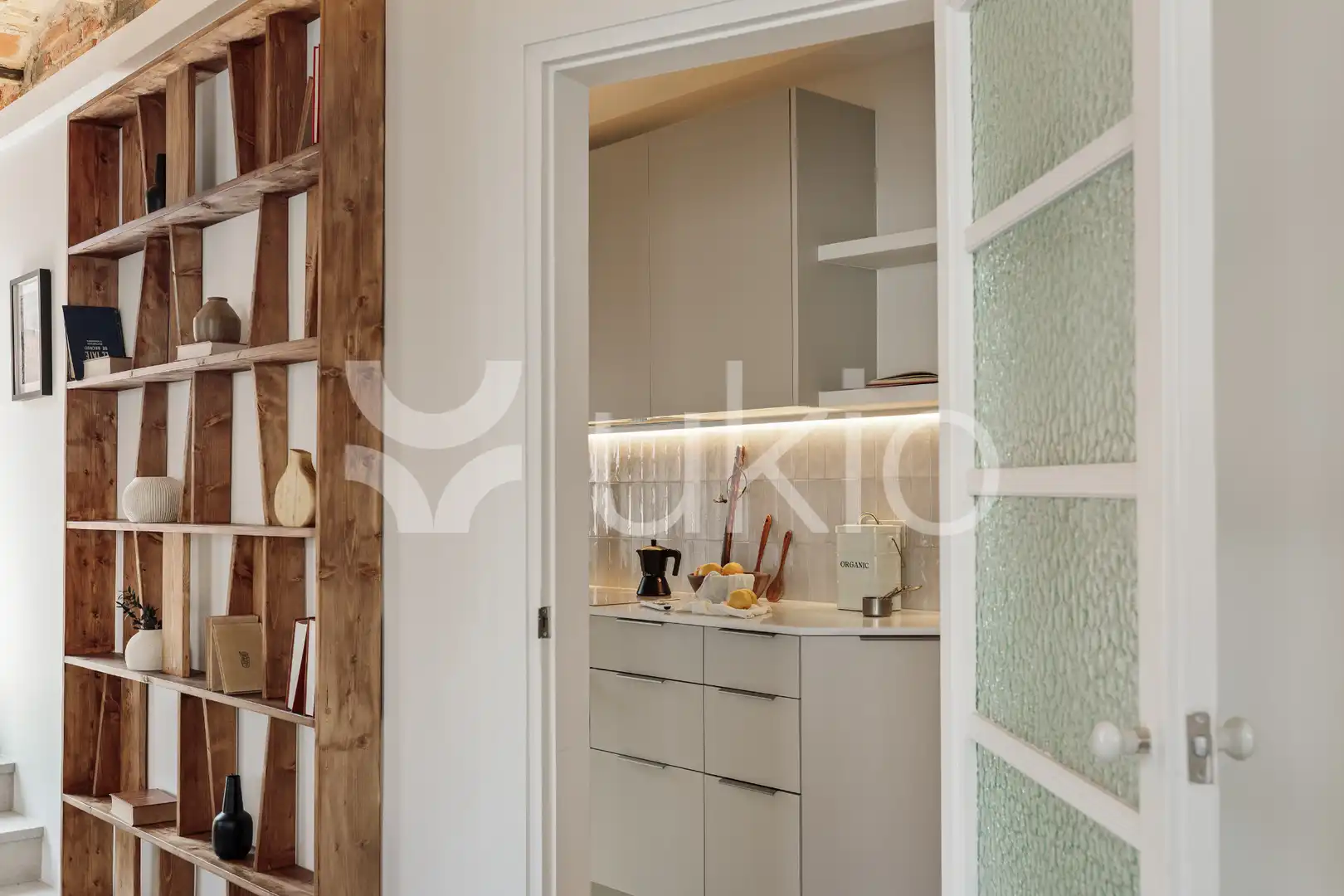 Cocina de Apartamento de alquiler en Barcelona con Aire acondicionado, Calefacción y Terraza