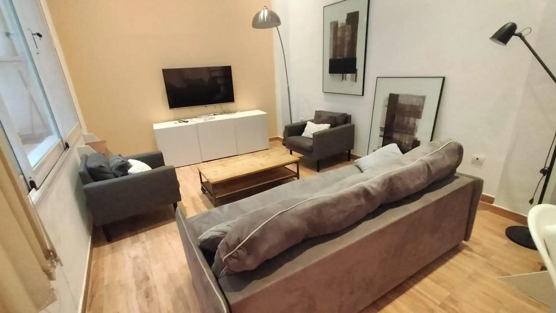 Wohnzimmer von Wohnung zur Miete in Málaga mit Klimaanlage, Heizung und Möbliert