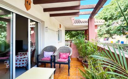 Terrace of Flat for sale in Benalmádena  with Air Conditioner, Heating and Private garden