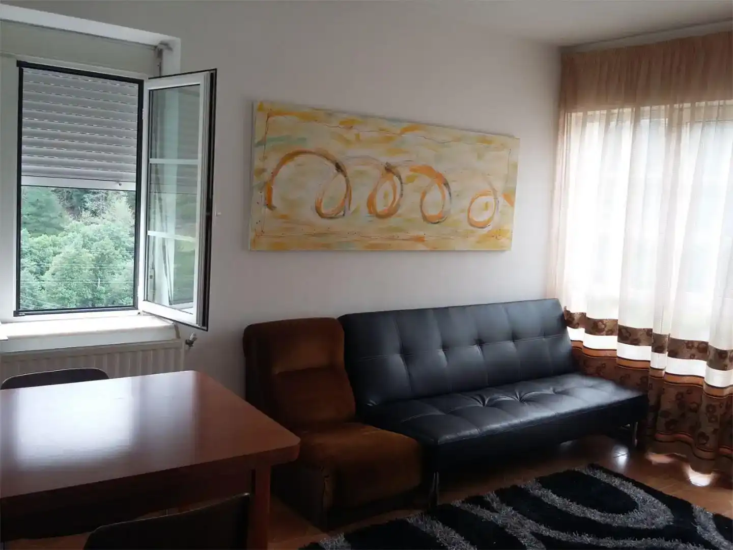 Wohnzimmer von Wohnung zur Miete in Ibias mit Parkett, Abstellraum und Möbliert