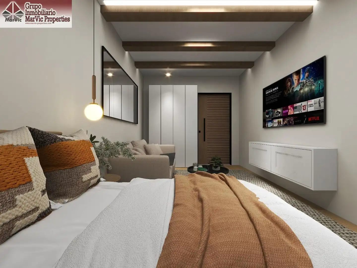 Habitación de Apartamento en venta en Villajoyosa / La Vila Joiosa con Aire acondicionado, Terraza y Amueblado