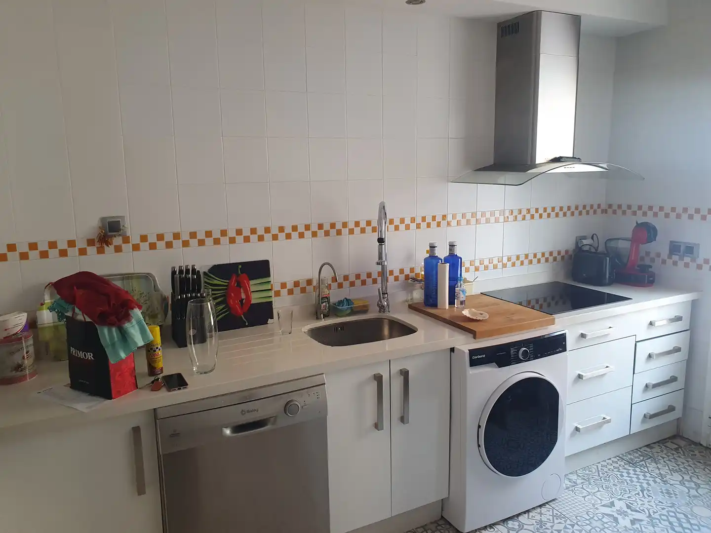 Cocina de Casa adosada de alquiler en Roquetas de Mar con Aire acondicionado, Calefacción y Parquet