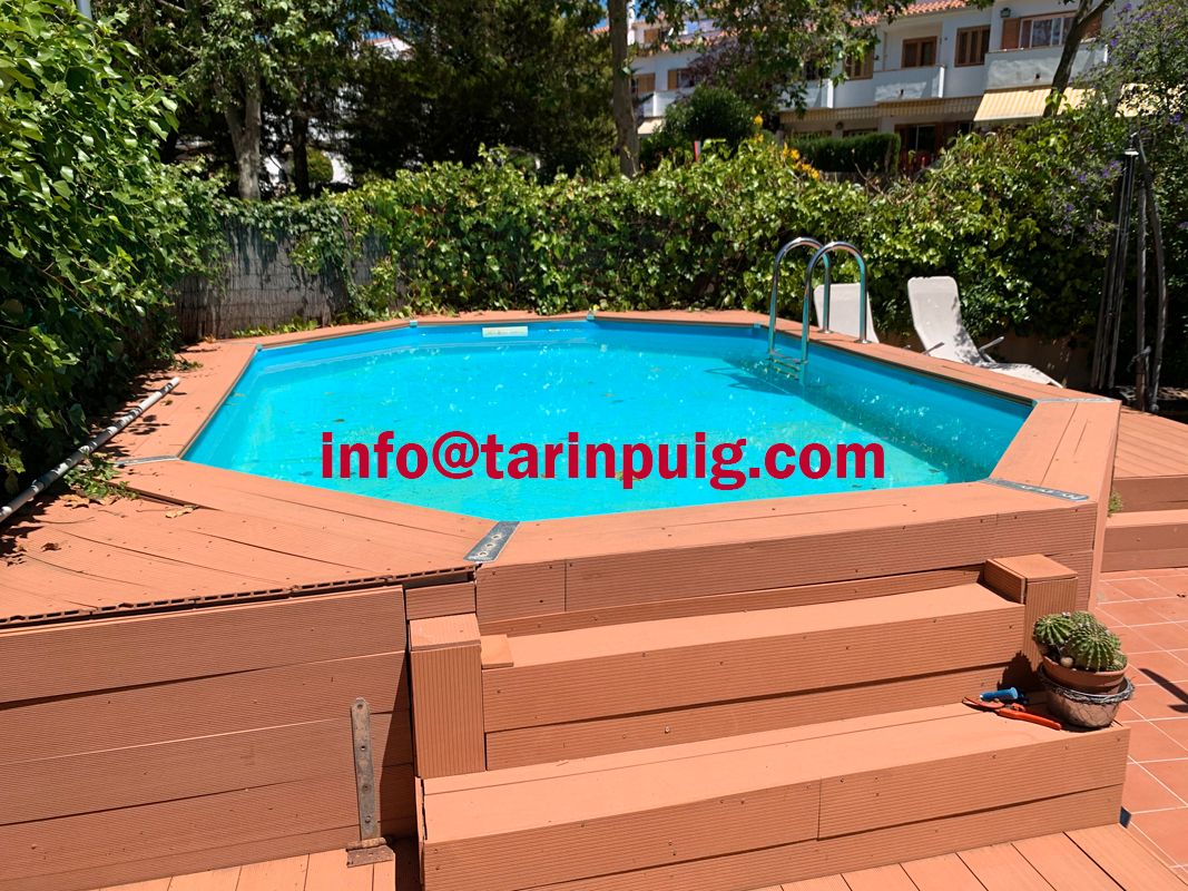 Piscina de Casa adosada de lloguer en Begues amb Calefacció, Jardí privat i Terrassa