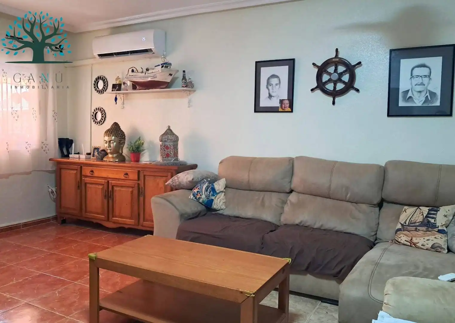 Wohnzimmer von Maisonette zum Verkauf in Mazarrón mit Klimaanlage, Privatgarten und Terrasse