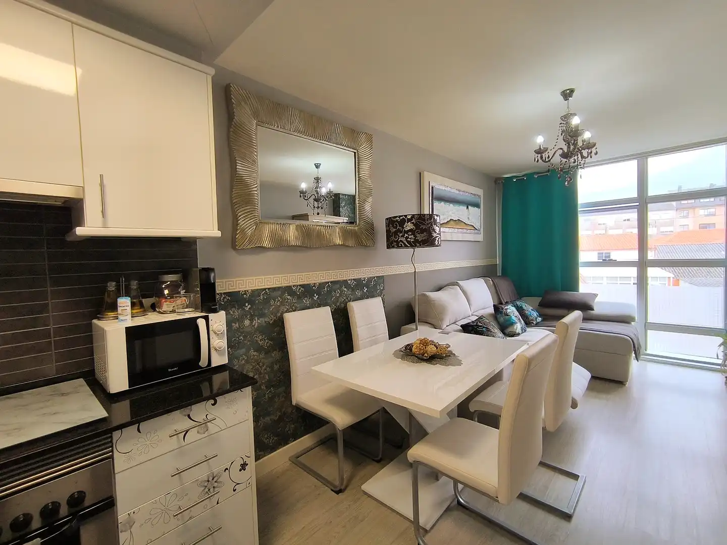 Esszimmer von Wohnung zum Verkauf in Ares mit Heizung, Parkett und Abstellraum