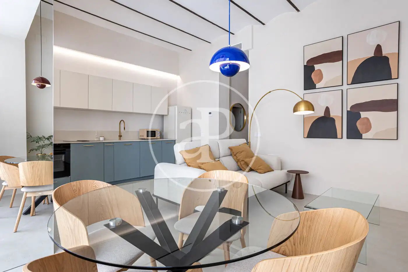 Sala d'estar de Pis de lloguer en Valencia amb Aire condicionat, Calefacció i Jardí privat