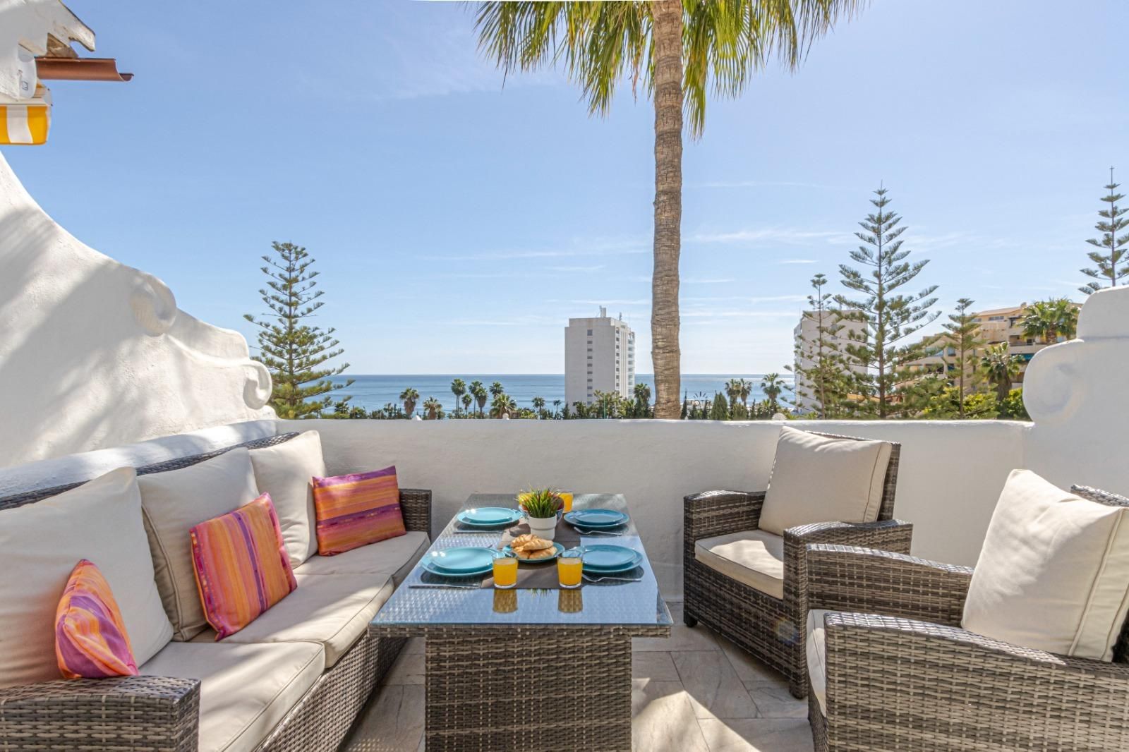 Terrassa de Apartament en venda en Benalmádena amb Aire condicionat, Calefacció i Jardí privat