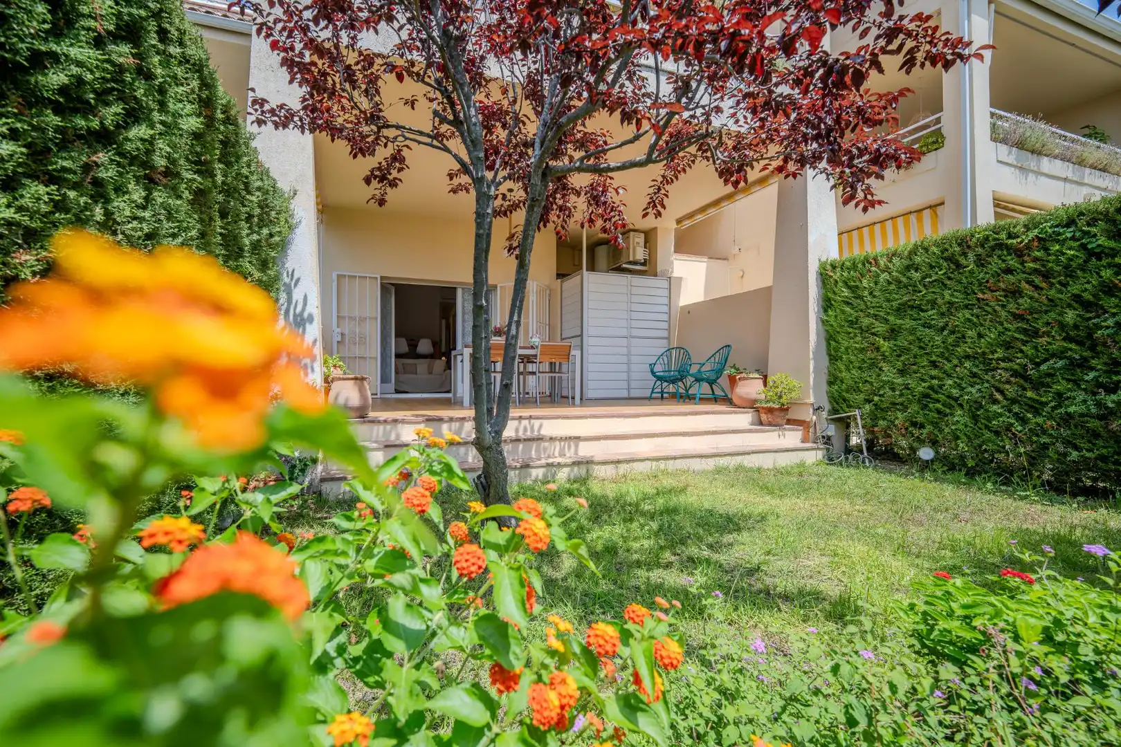 Garten von Erdgeschoss zur Miete in Castell d'Aro, Platja d'Aro i s'Agaró mit Klimaanlage, Heizung und Privatgarten