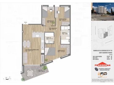 Wohnung mit Balkon zum Verkauf in Rambla Generalitat 53