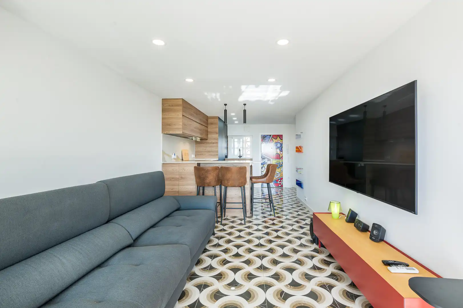 Sala de estar de Piso en venta en Alicante / Alacant con Aire acondicionado, Terraza y Amueblado