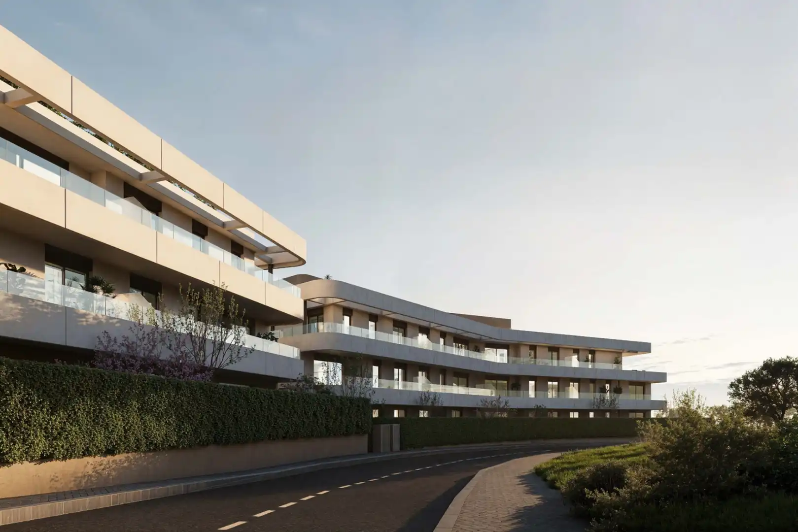 Vista exterior de Planta baja en venta en Estepona con Aire acondicionado, Jardín privado y Terraza