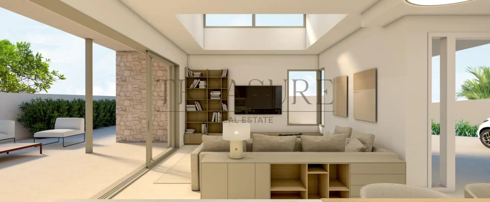 Sala d'estar de Casa o xalet en venda en Murcia amb Jardí privat, Terrassa i Piscina