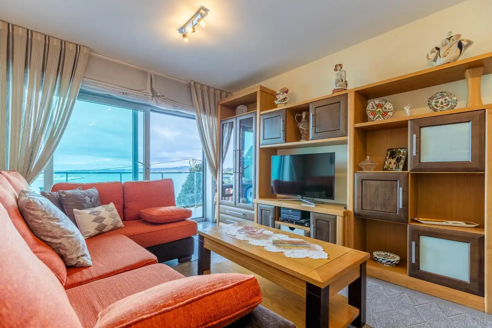 Wohnzimmer von Wohnung zum Verkauf in Sada (A Coruña) mit Privatgarten, Terrasse und Abstellraum