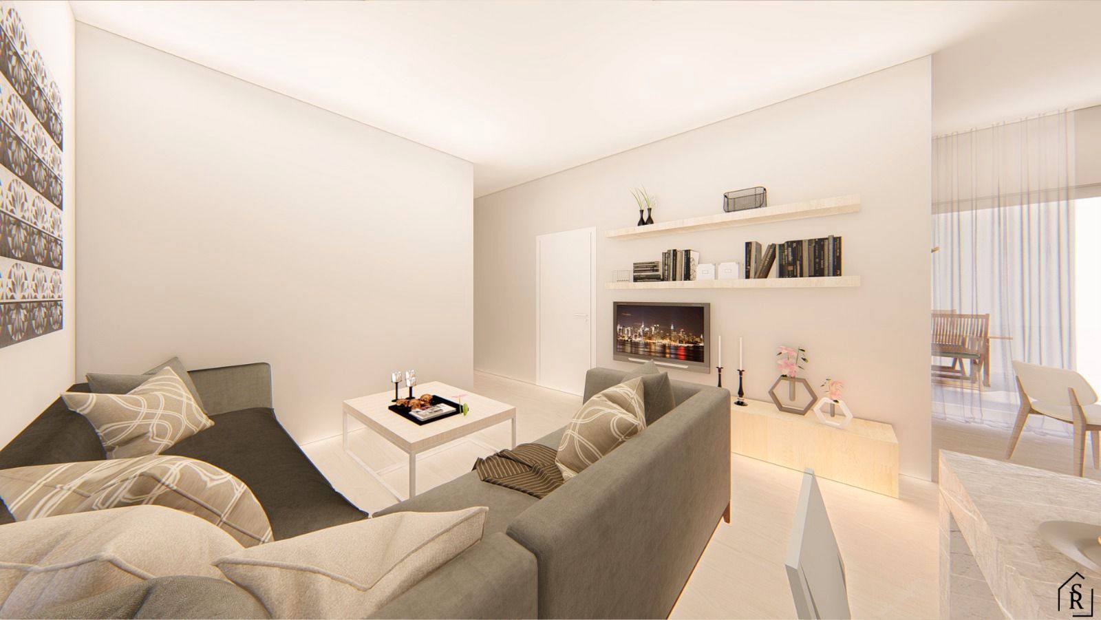 Living room of Flat for sale in Sabadell  with Air Conditioner, Heating and Parquet flooring