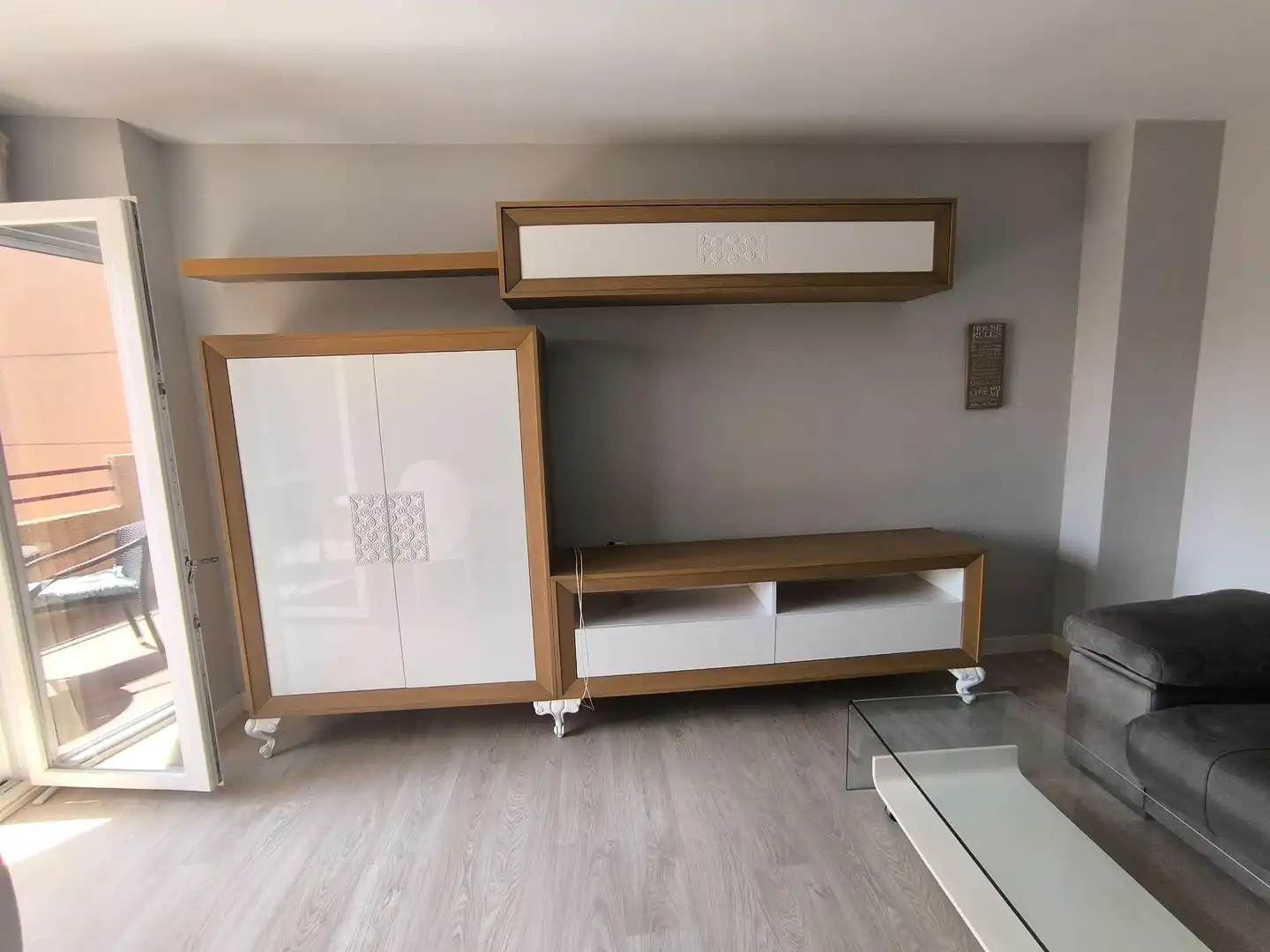Wohnzimmer von Wohnung zur Miete in Málaga mit Klimaanlage, Privatgarten und Terrasse