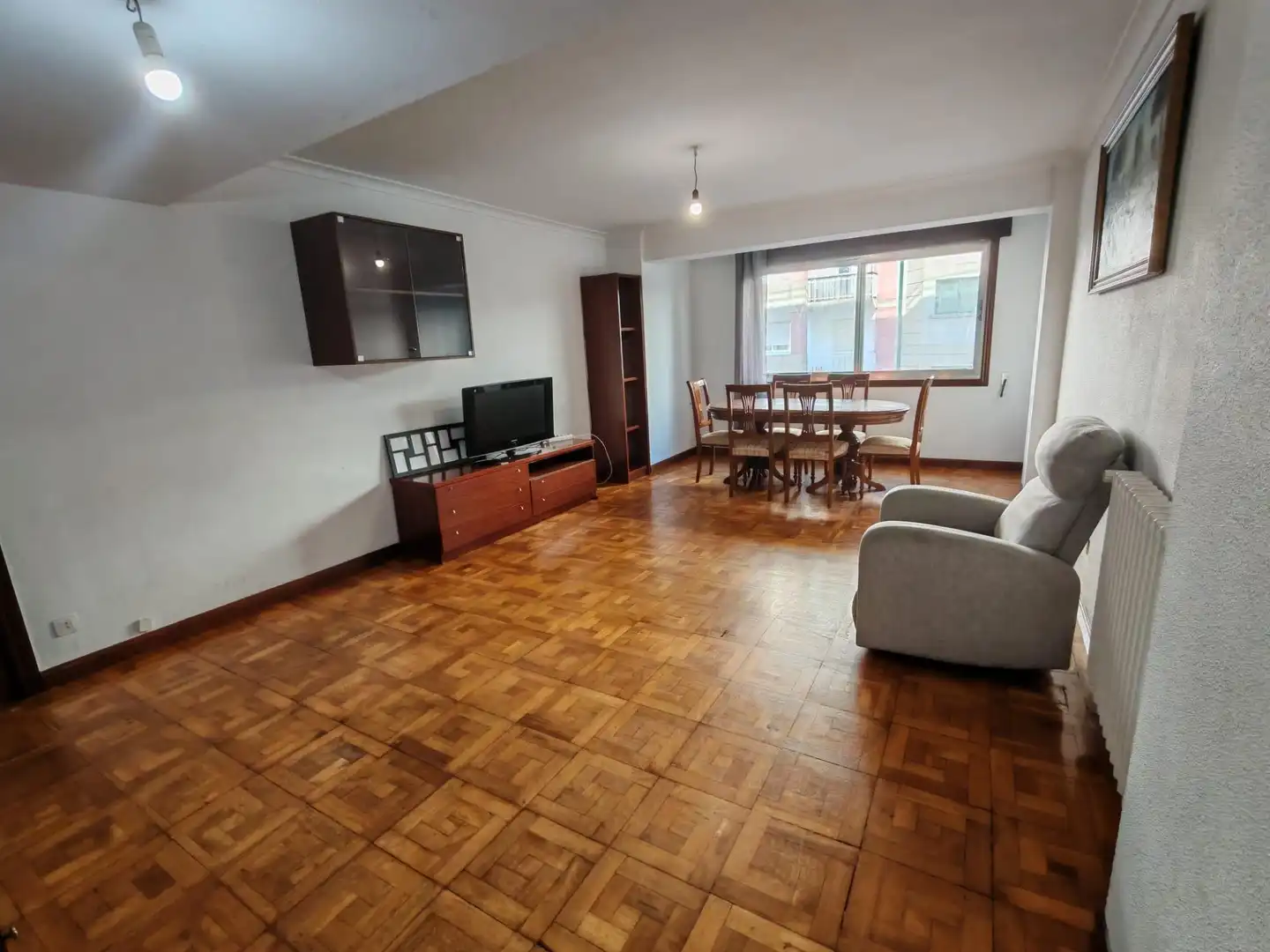 Living room of Flat for rent in Vigo   with Heating, Terrace and Furnished