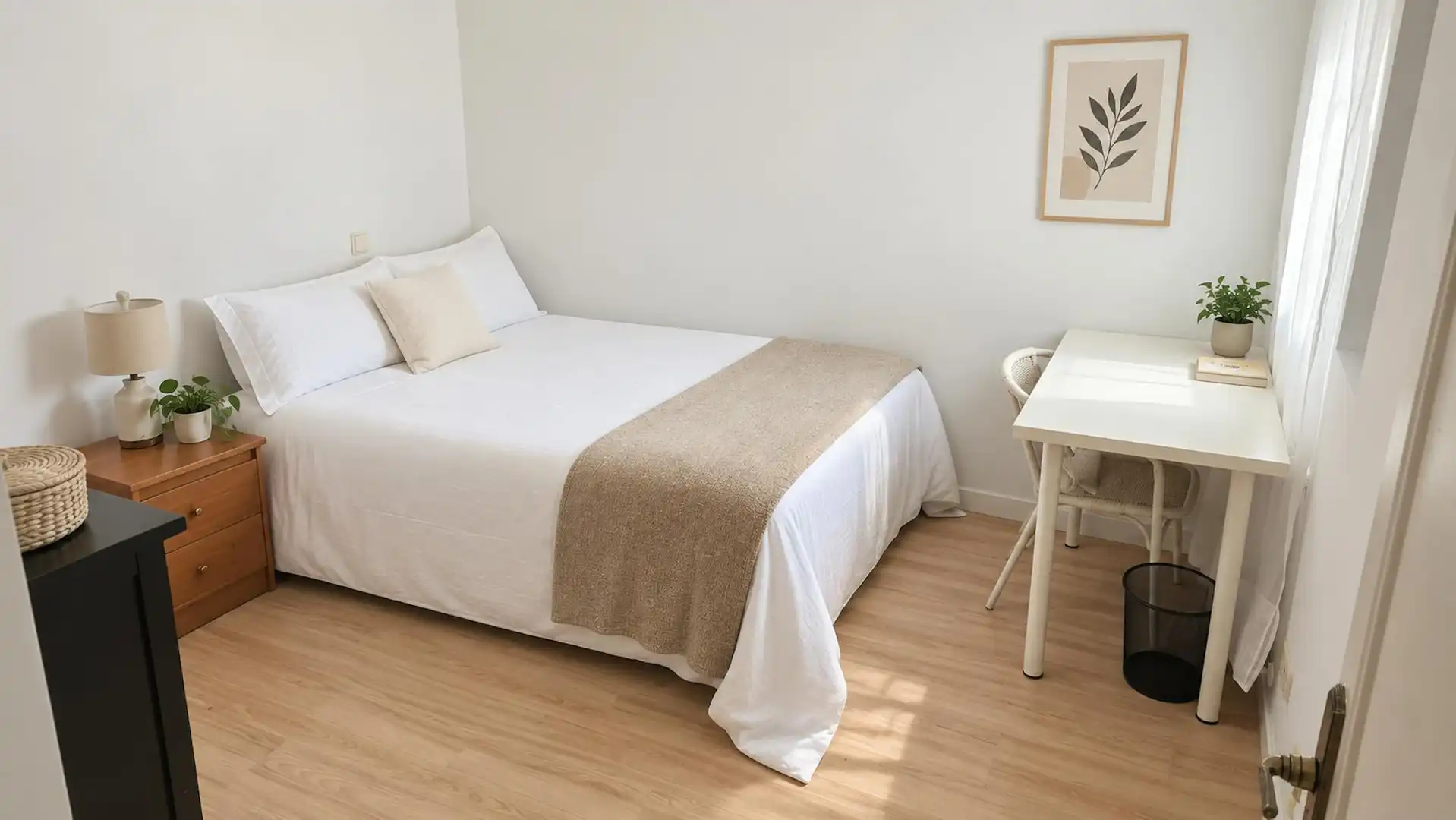 Bedroom of Flat for rent in Madrid  with Heating, Furnished and Washing machine