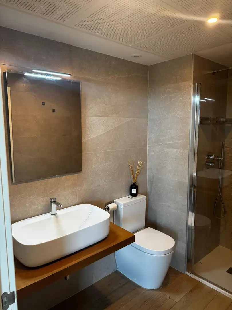 Bany de Apartament de lloguer en Valencia amb Aire condicionat, Jardí privat i Terrassa