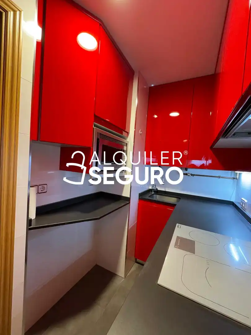 Cuina de Loft de lloguer en Madrid amb Aire condicionat i Calefacció