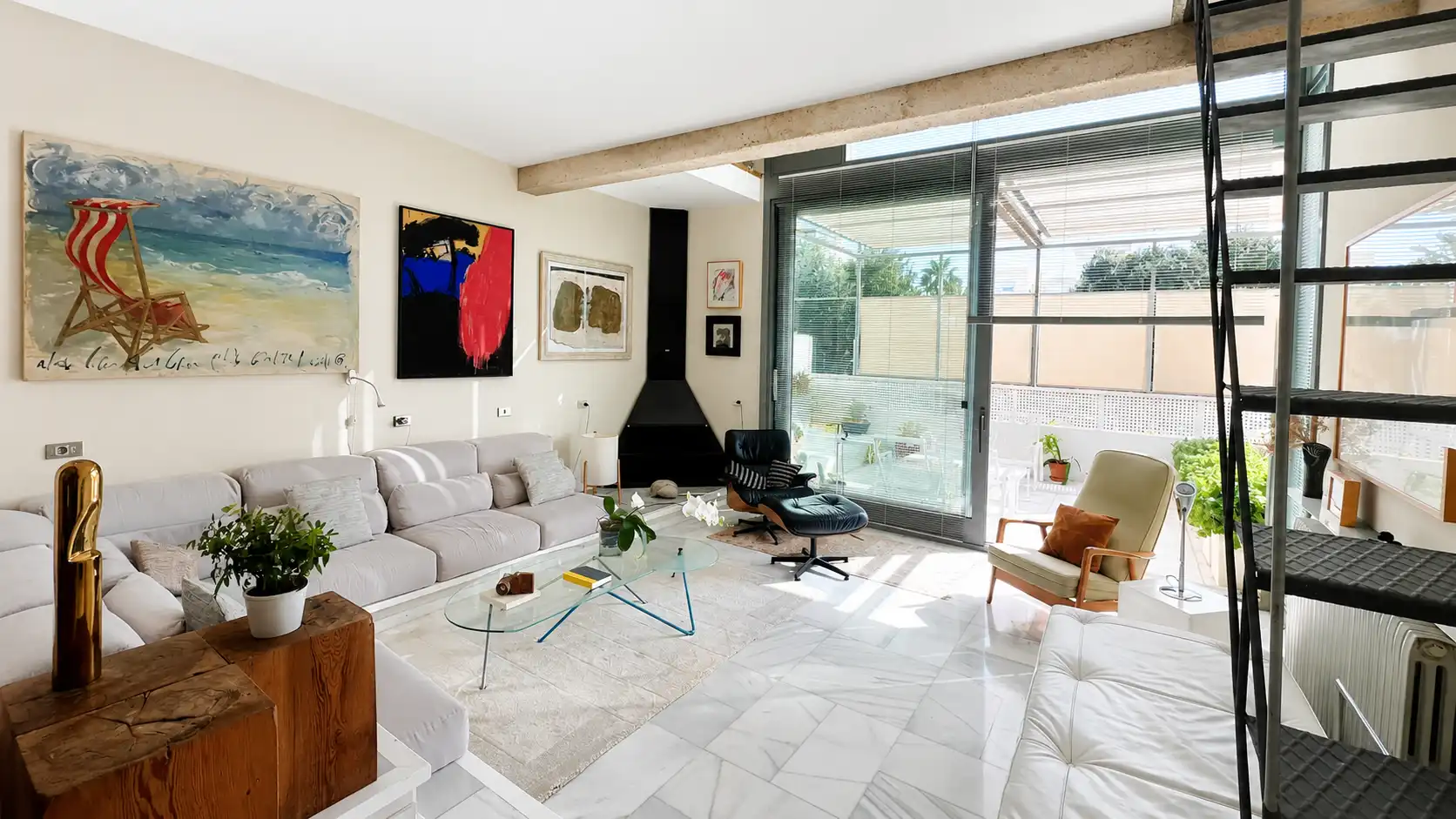 Sala d'estar de Casa adosada en venda en  Palma de Mallorca amb Aire condicionat, Calefacció i Terrassa