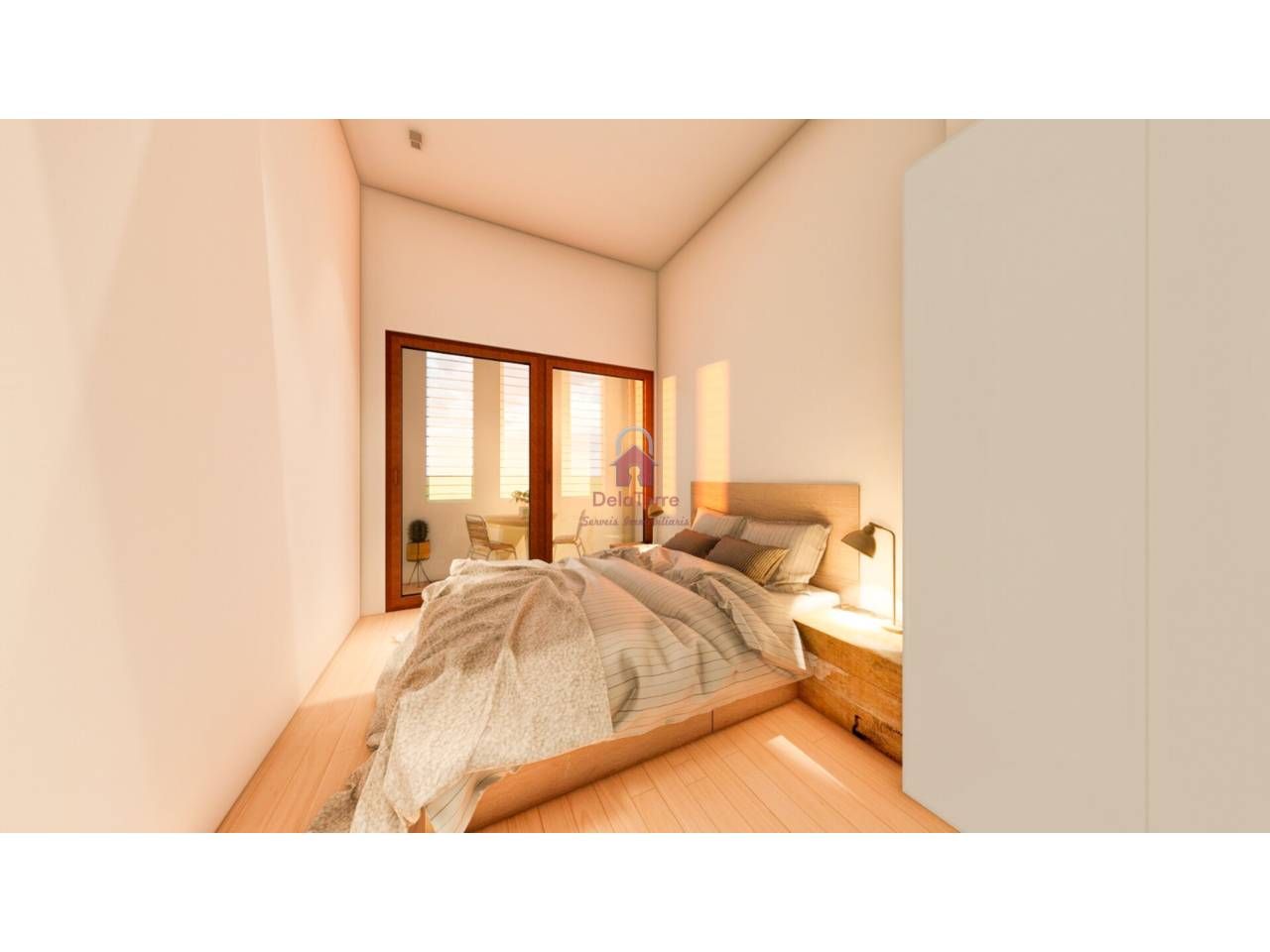 Bedroom of Flat for sale in Terrassa  with Air Conditioner