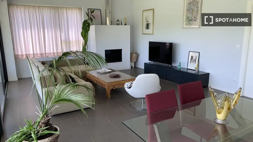 Living room of Apartments for share in Vega de Liébana  with Air Conditioner, Terrace and Furnished