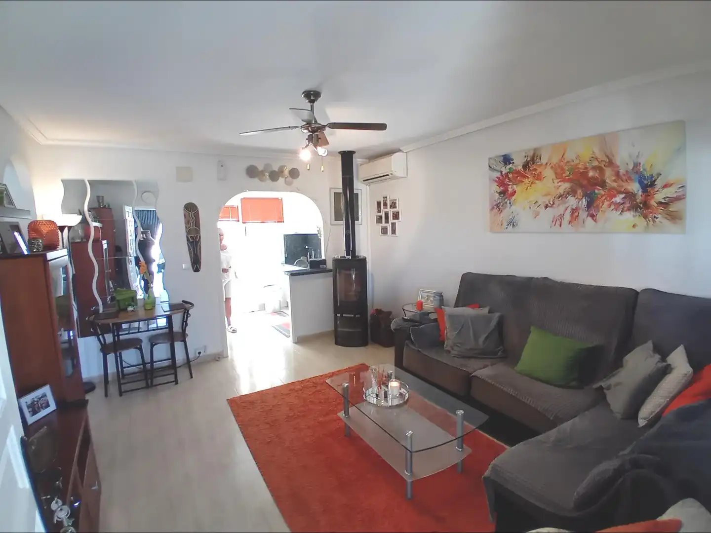 Sala de estar de Casa adosada en venta en Mazarrón con Aire acondicionado, Trastero y Amueblado