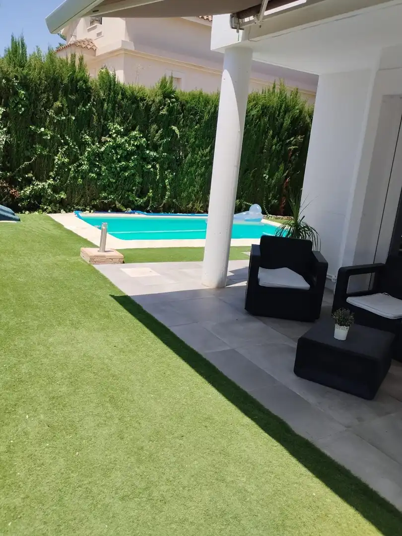 Swimming pool of Houses for sale in Sevilla  with Private garden, Terrace and Balcony