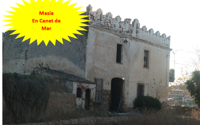 Vista exterior de Finca rústica en venda en Canet de Mar