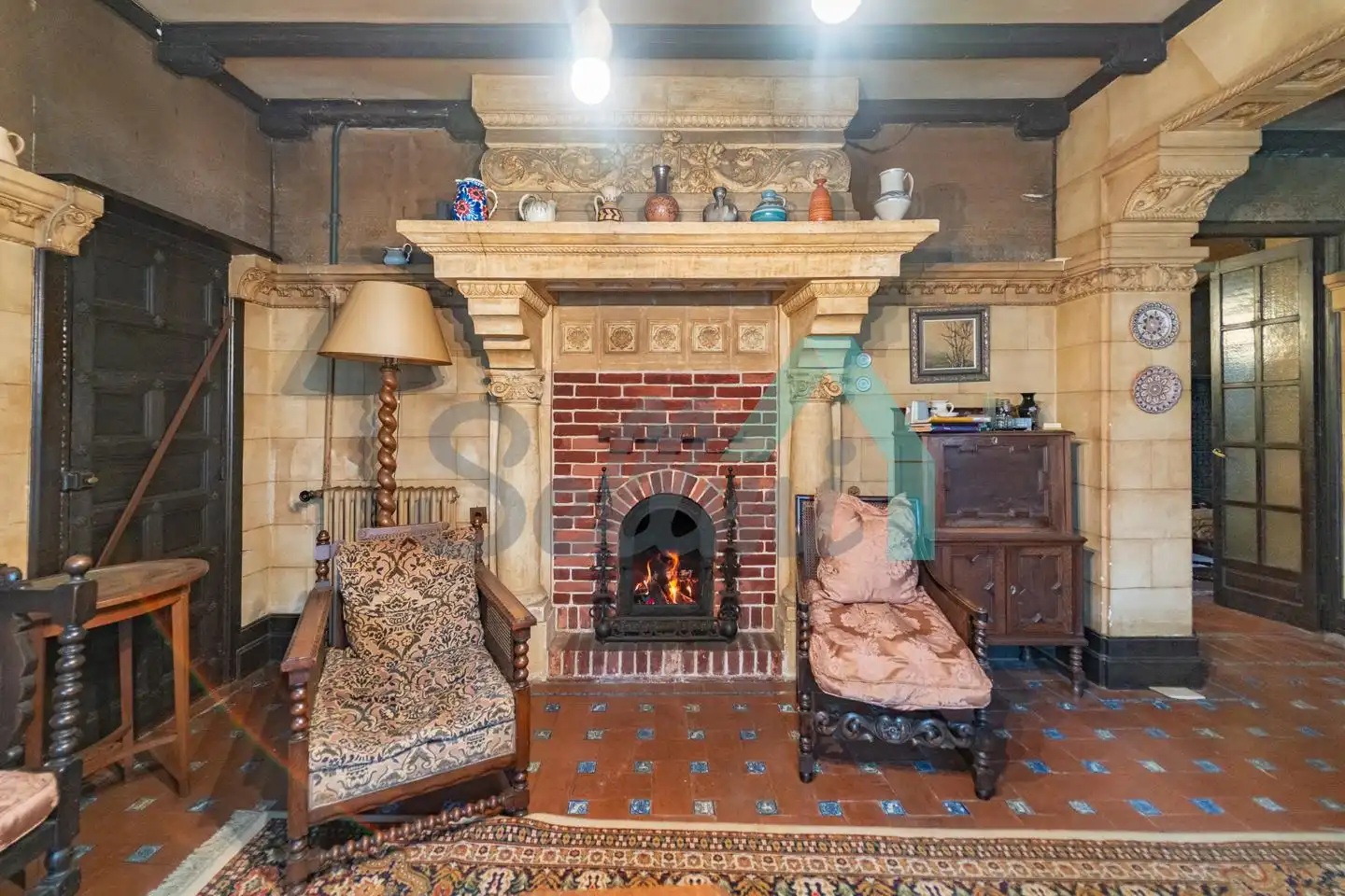 Sala d'estar de Casa o xalet en venda en Piloña amb Jardí privat, Parquet i Terrassa