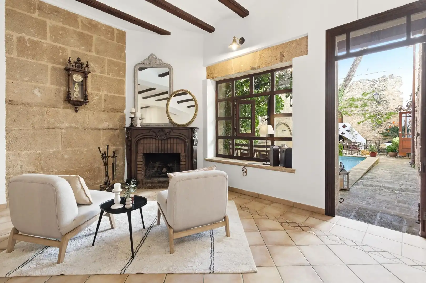 Sala de estar de Casa o chalet en venta en Jávea / Xàbia con Calefacción, Jardín privado y Terraza