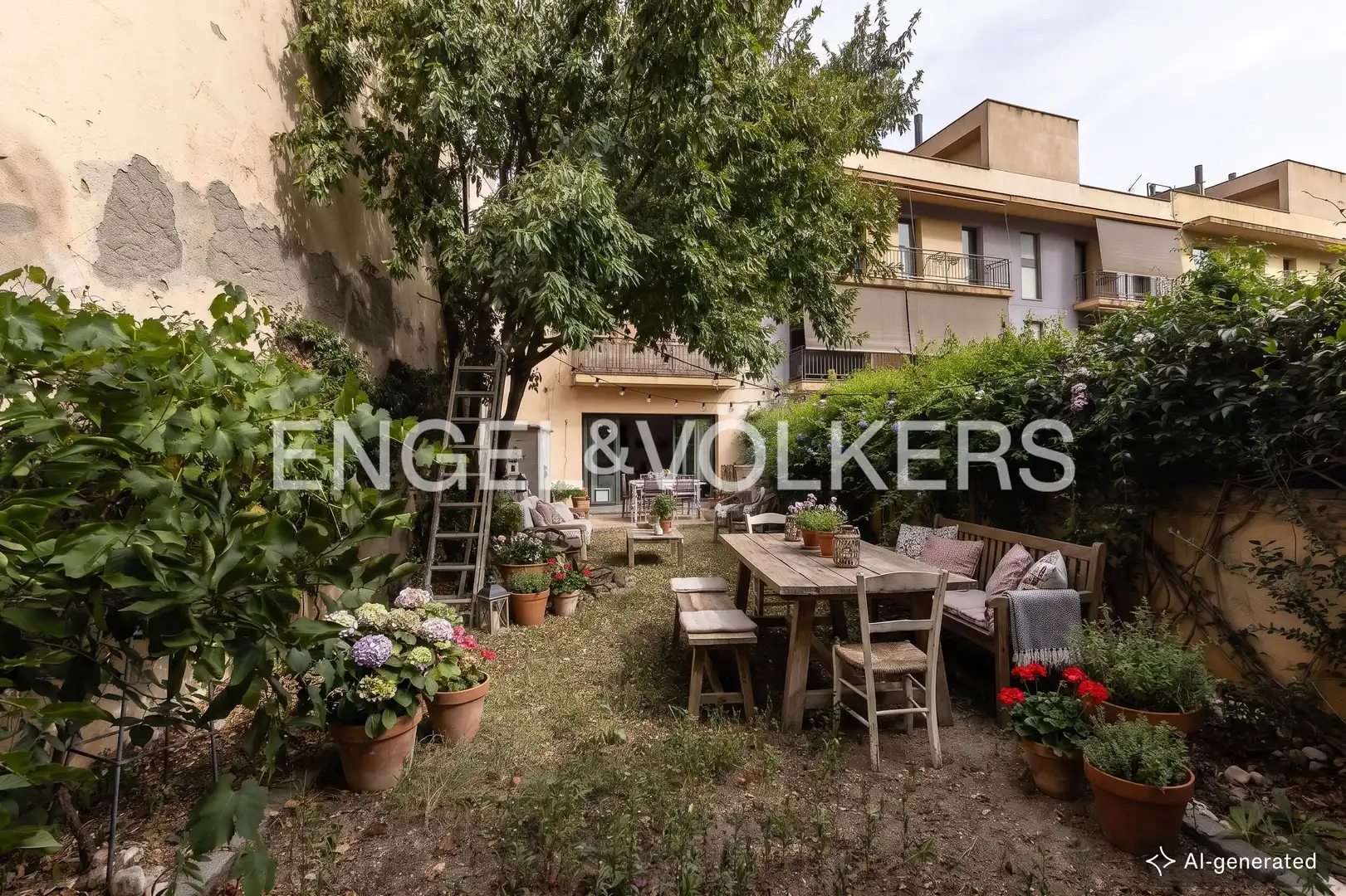 Terraza de Casa adosada en venta en Barcelona con Aire acondicionado, Calefacción y Jardín privado